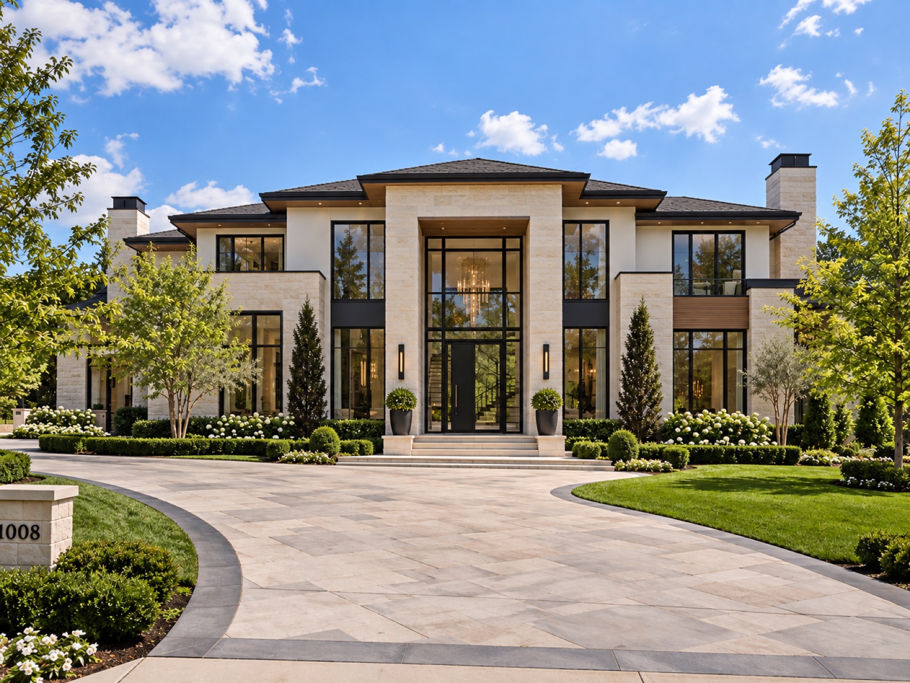 Florida home with a garden and driveway