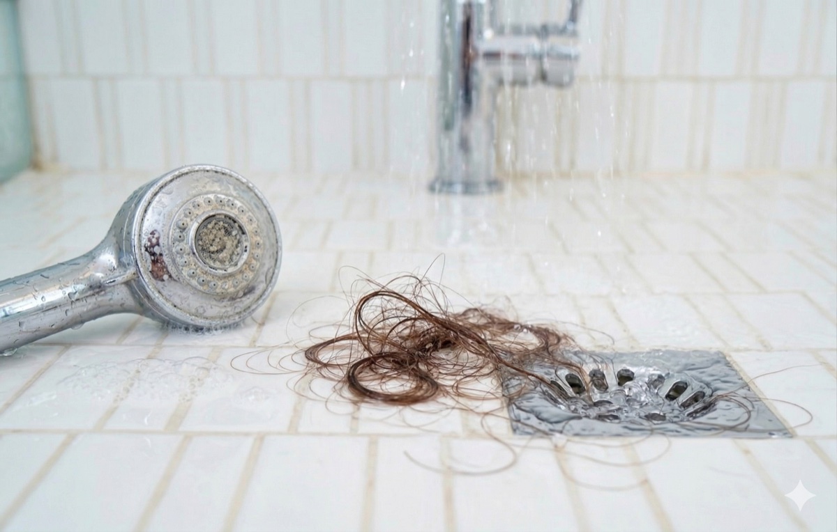 Chlorine on hair and skin before